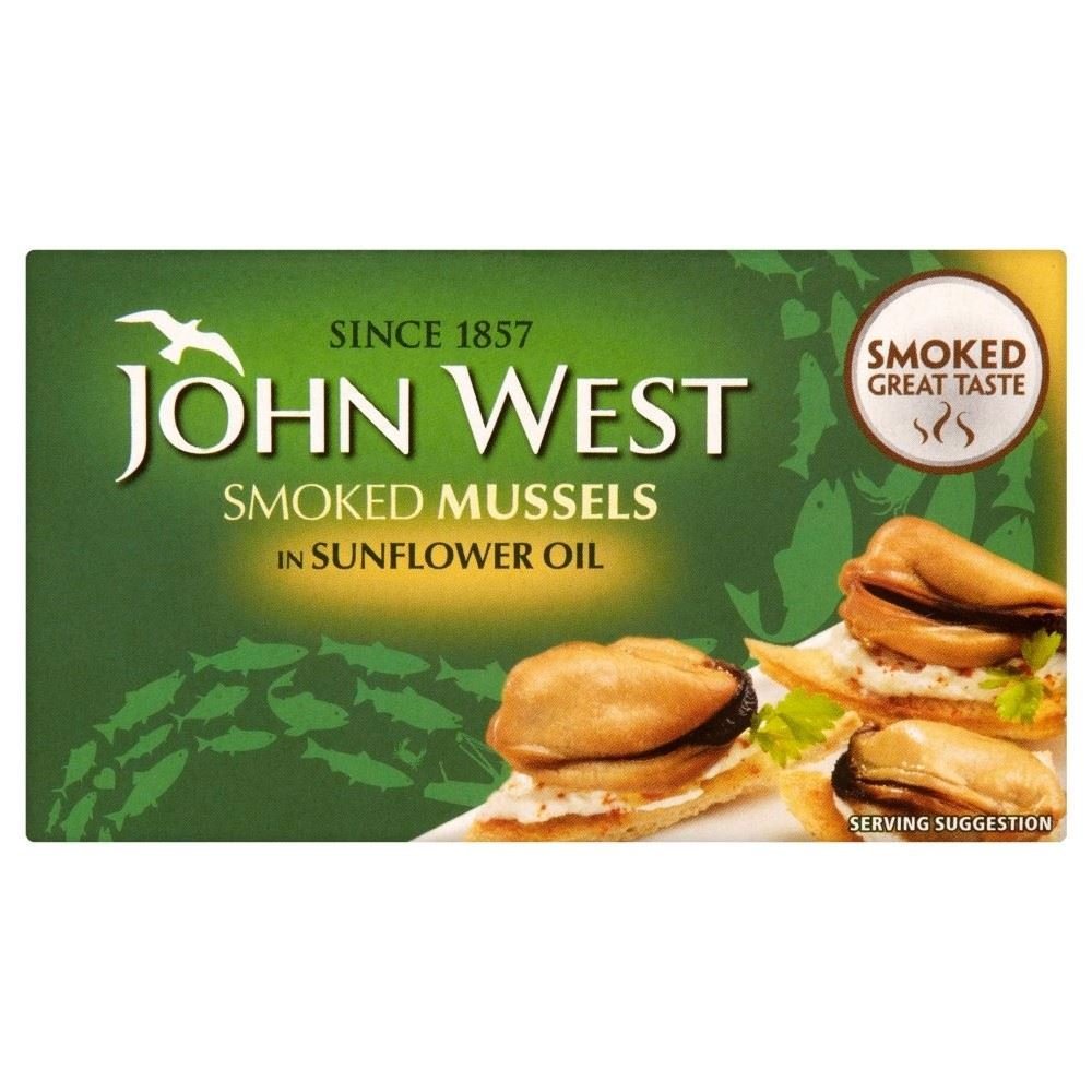 John West Smoked Mussels in Sunflower Oil (85g) - Pack of 2