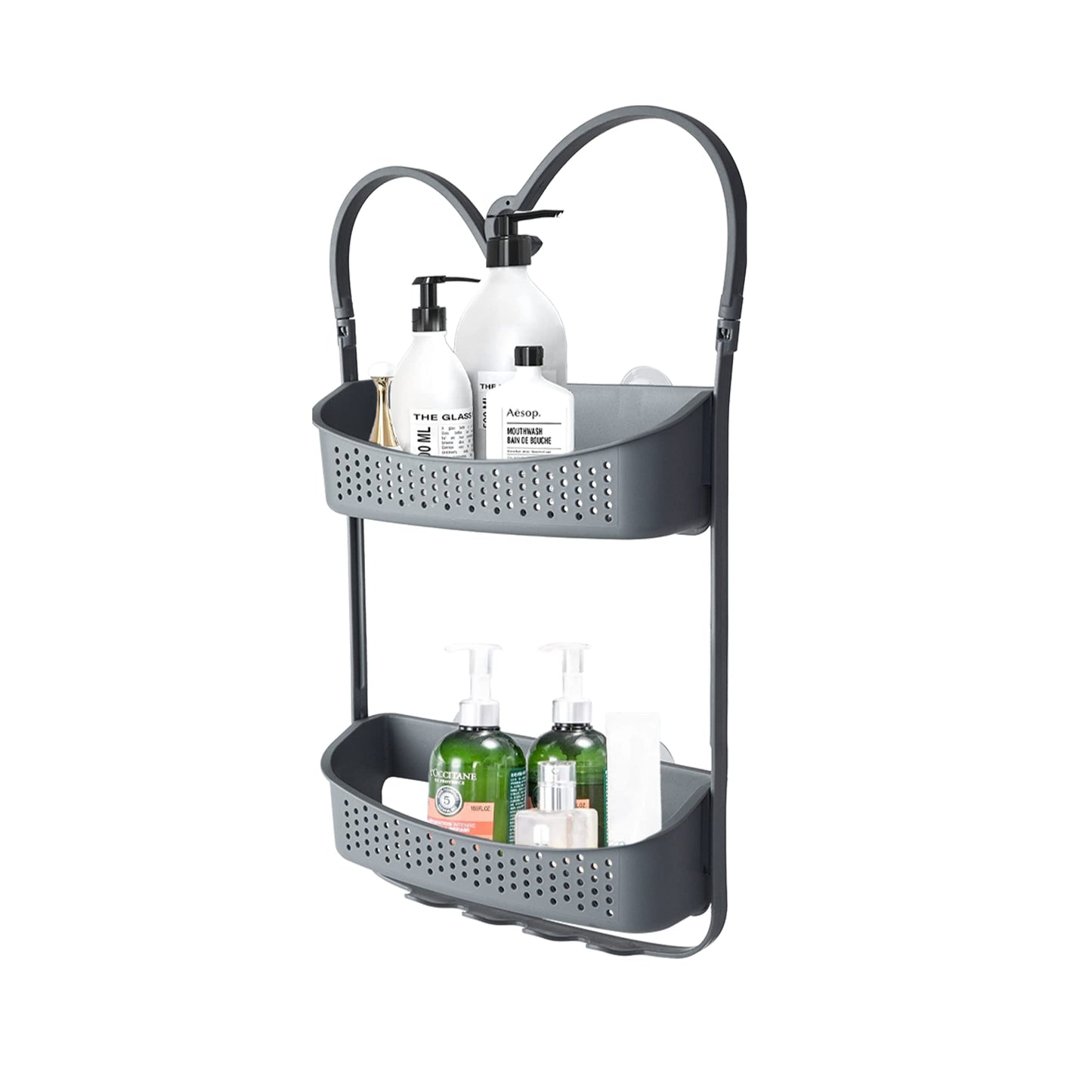 Blue Canyon Hanging Shower Caddy Single Basket, No Drill Bathroom Shelf, Non-Rusting Storage Shelves, Shower Accessory for Bathroom Organisation