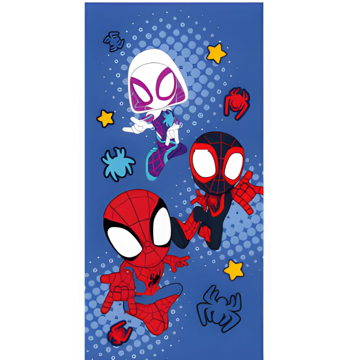 BrandMac Spidey & His Amazing Friends Beach & Bath Towel 70x140cm, 100% Cotton | Soft & Absorbent Kids Bath & Swim Towel | Spidey, Miles Morales &