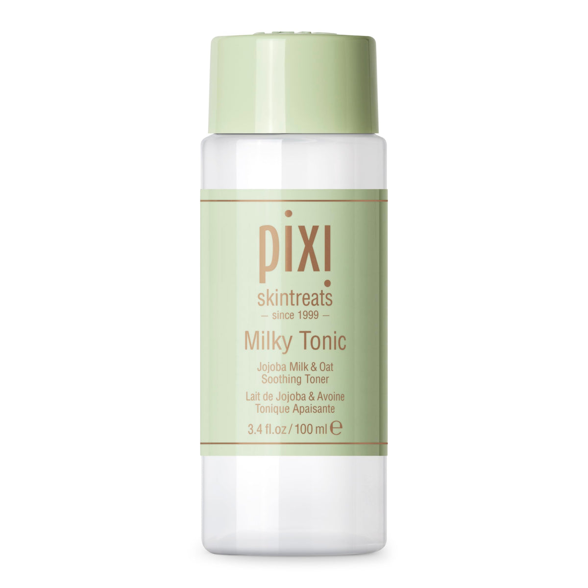 Pixi Milky Tonic, Calming & Hydrating Pads Containing Jojoba Milk, Infused with Oat Extract to Soothe, Alcohol-Free Daily Nourishing Toner, 3.4 fl oz/
