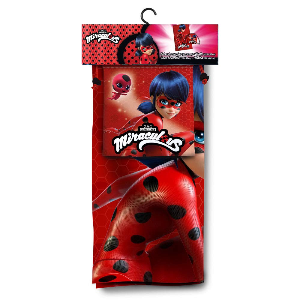 Ladybug Towel 140 x 70 cm + Snack Bag 24 x 22 cm (Licencias LB17025M)