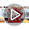 Aucma Stand Mixer, 6.2L Food Mixers for Baking, Electric Kitchen Mixers with Bowl, Dough Hook, Wire Whip & Beater (6.2L, Black)