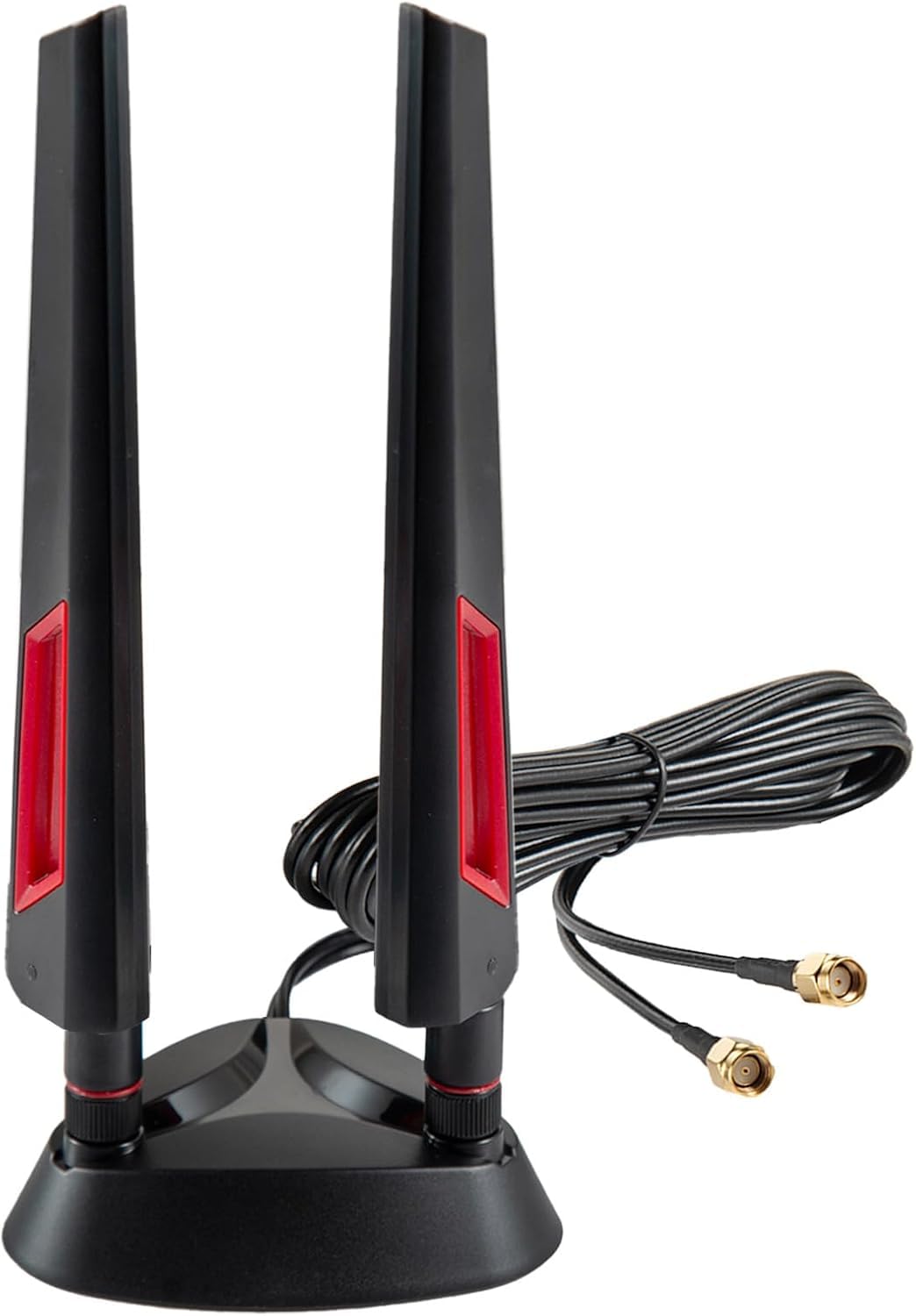 Supaerial WiFi 6E Tri-Band 2.4GHz 5.8GHz 6GHz Magnetic Base Antenna Aerial for PC Desktop Computer Gaming Motherboard PCI-E Wireless Router Hotspot