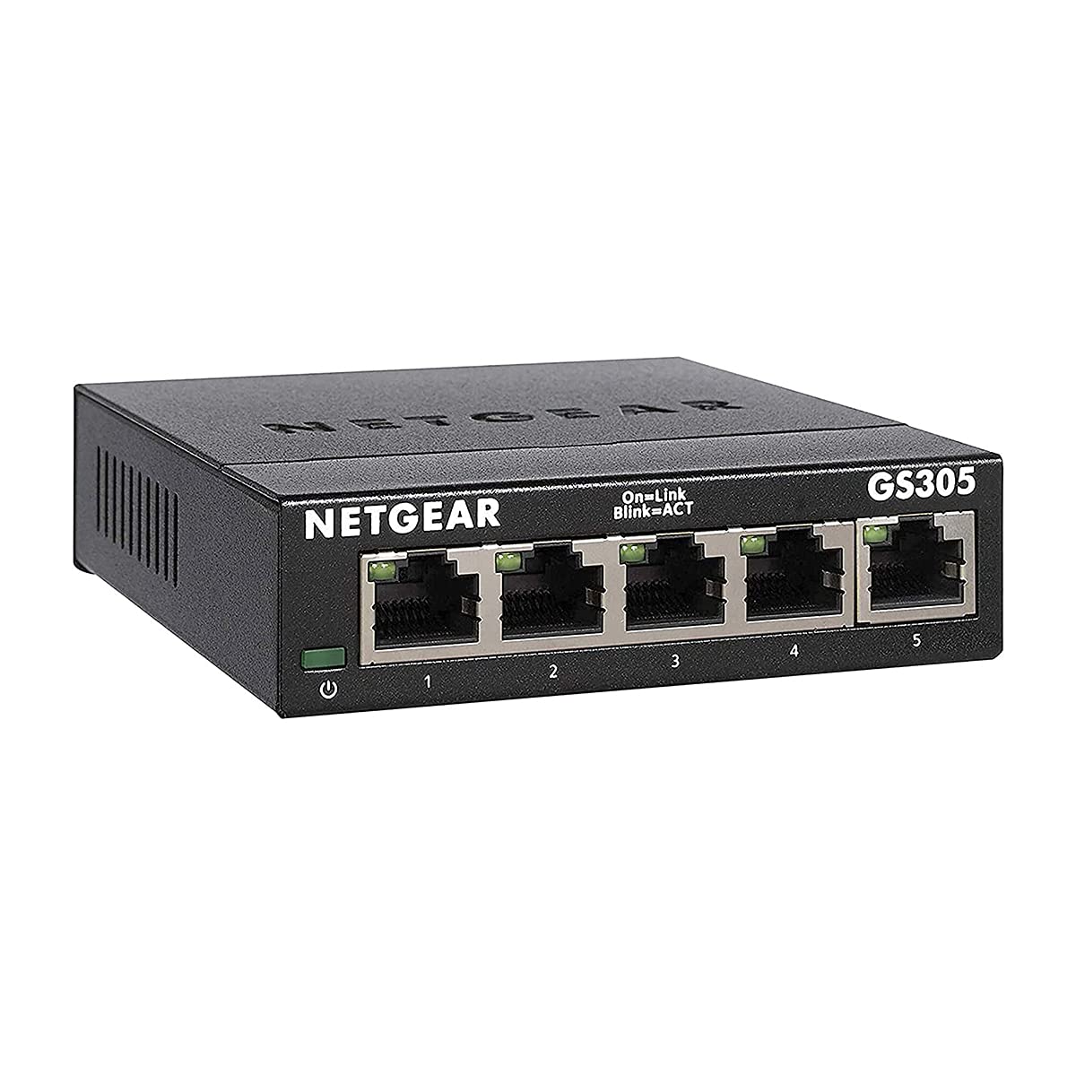 NETGEAR 5 Port Gigabit Network Switch GS305 - Ethernet Splitter - Ethernet Switch - Ethernet Hub - Plug-and-Play - Silent Operation - Desktop or Wall