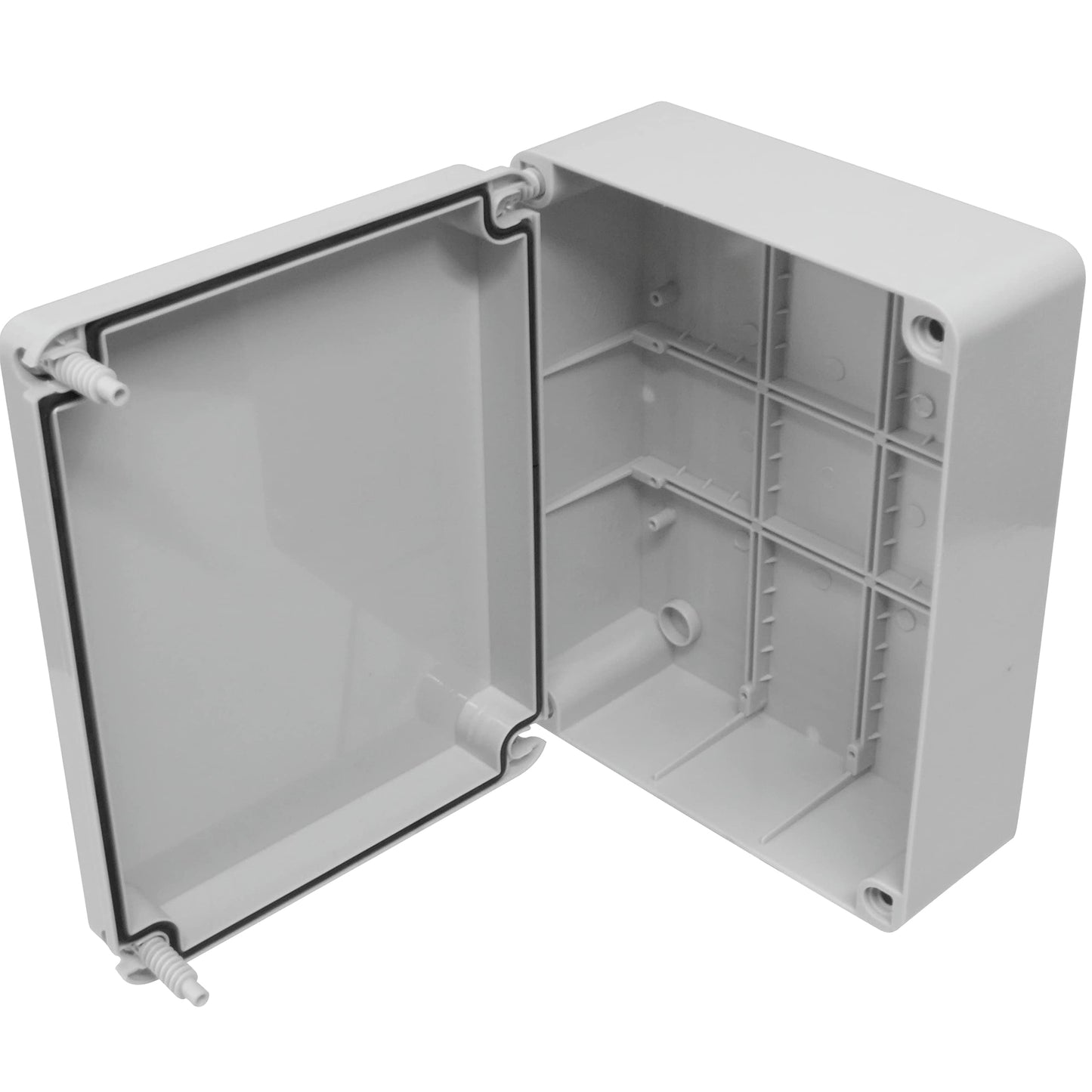 240mm Junction Box Waterproof to IP56 Plastic Adaptable Enclosure - Indoor/Outdoor - Electric Connection Box - Panel - Hinged Lid for Easy Access,