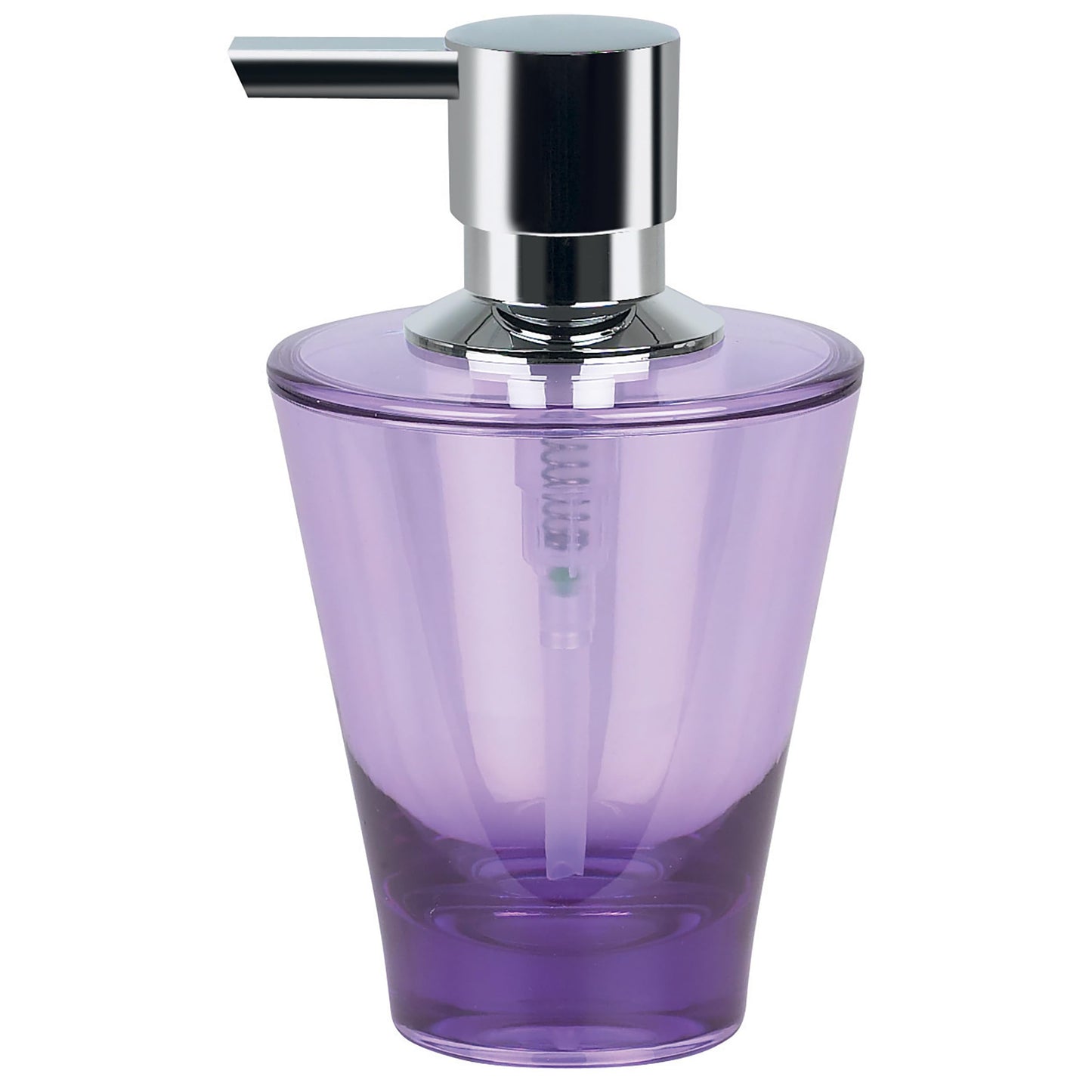 Spirella Max Light Violet Soap Dispenser Acrylic Purple Height 14.5 cm x Width 8.5 cm