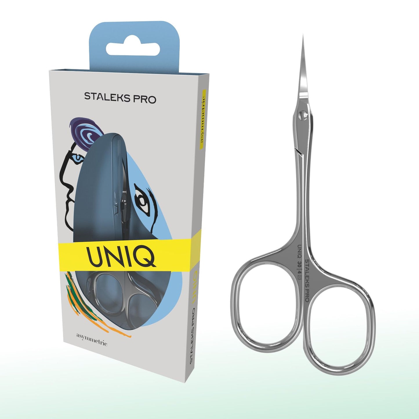 STALEKS PRO UNIQ Cuticle Scissors ?Asymmetric? Uniq 30 Type 4 SQ 30/4 New