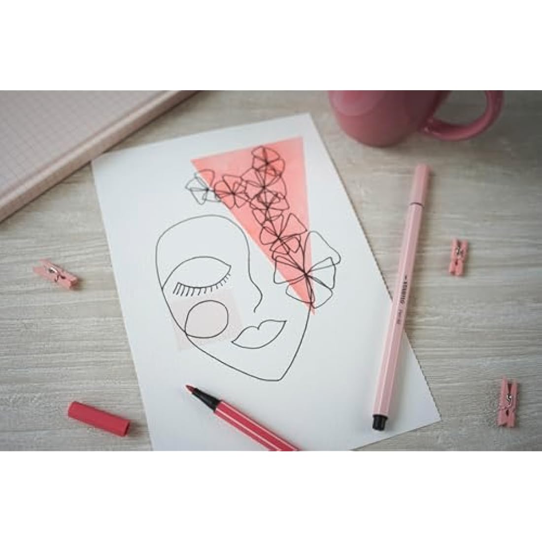 STABILO Pen 68 - Premium Fibre-Tip Pen - Pack of 10 - Eucalyptus