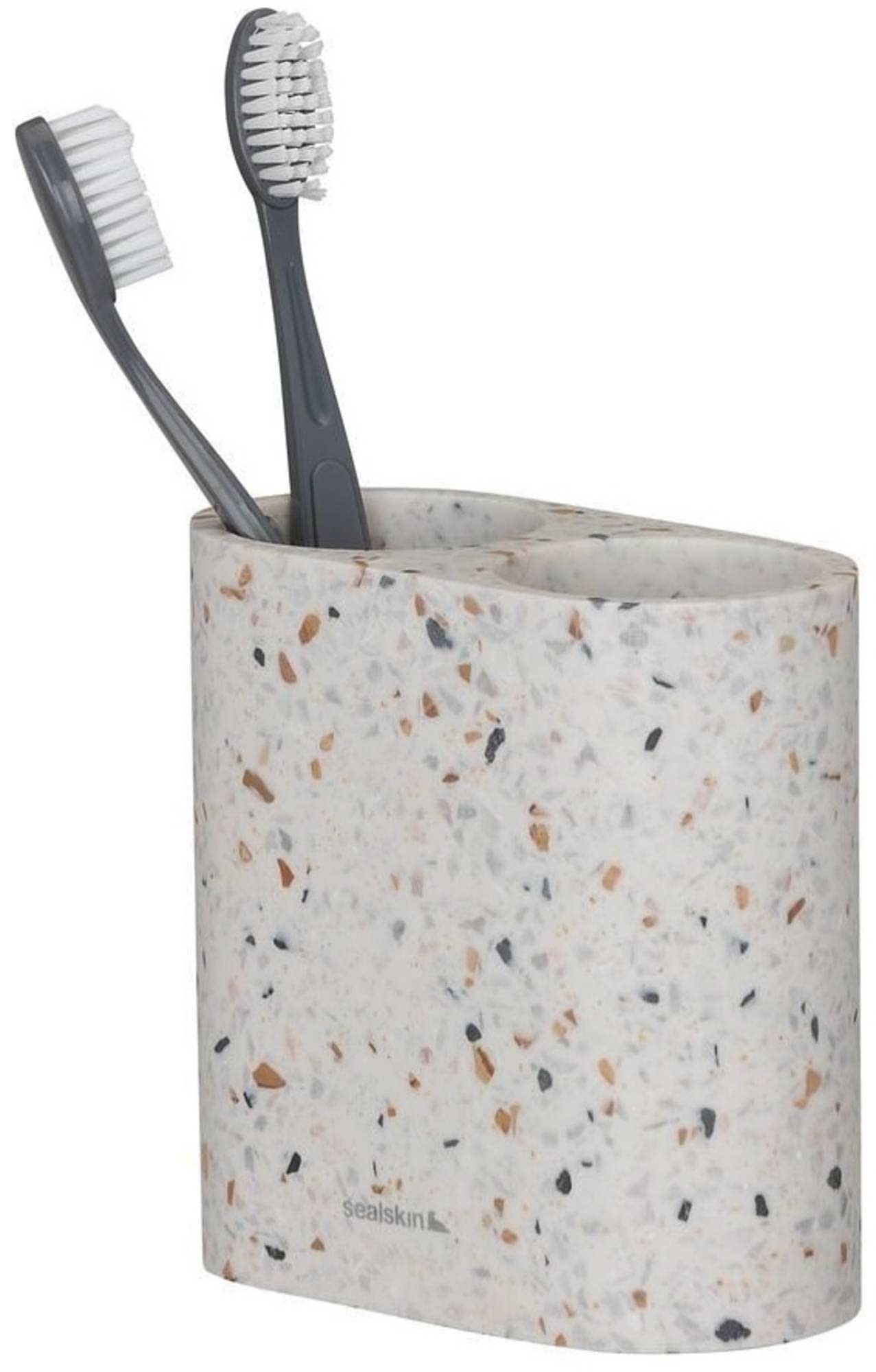 Sealskin Toothbrush Holder, Blend Double Freestanding Terrazzo, 121 x 117 x 61 mm, Terazzo
