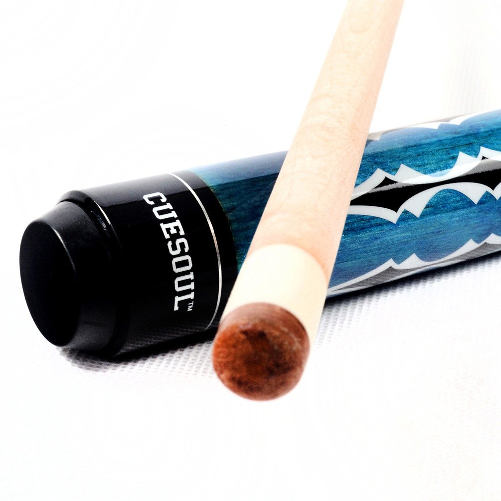CUESOUL 58 Inch 19 Oz 1/2 Jointed Maple Billiard Pool Cue (CSTB003U)