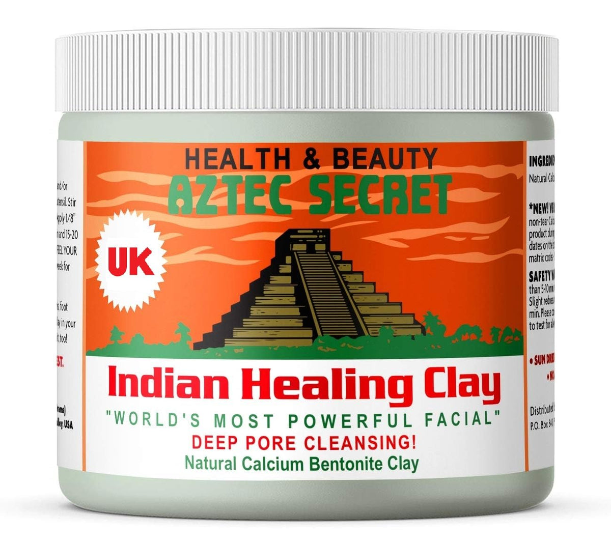 Aztec Secret Indian Healing Clay Mask 454g ? Official UK Release ? Natural Detox Face Mask, Acne-Prone & Oily Skin, Minimises Pores, Reduces