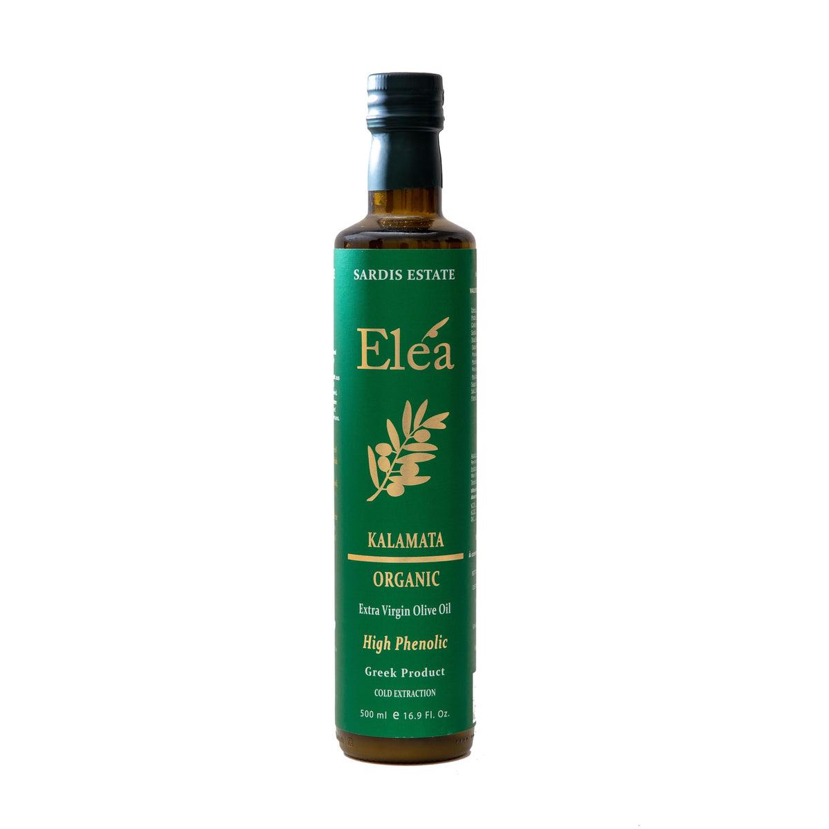 Sardis Estate Kalamata PDO & Organic Extra Virgin Greek Olive Oil ? 500ml Cold Extract, High Phenolic, 100% Koroneiki Variety