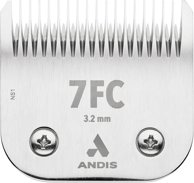 Andis 72605 Ceramic Edge Steel Pet Clipper Blade, Size-7FC, Chrome. New but open scruffy packaging.