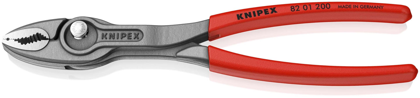 KNIPEX Twingrip Front and Side Gripping Pliers Self-Service Card with Non-Slip Plastic Coating 200 mm, 82 01 200