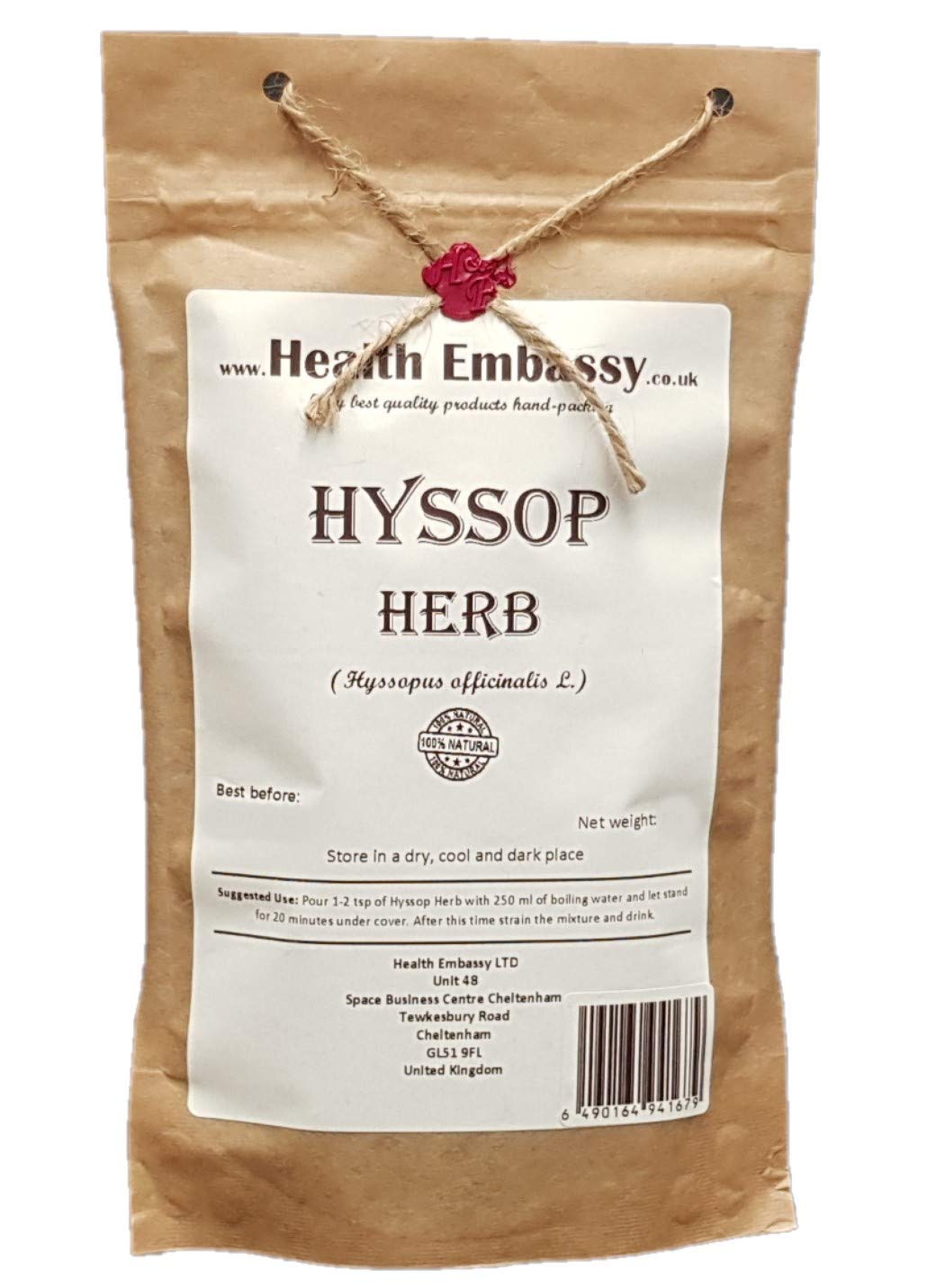Health Embassy Hyssop Herb Tea (Hyssopus officinalis L), 100g