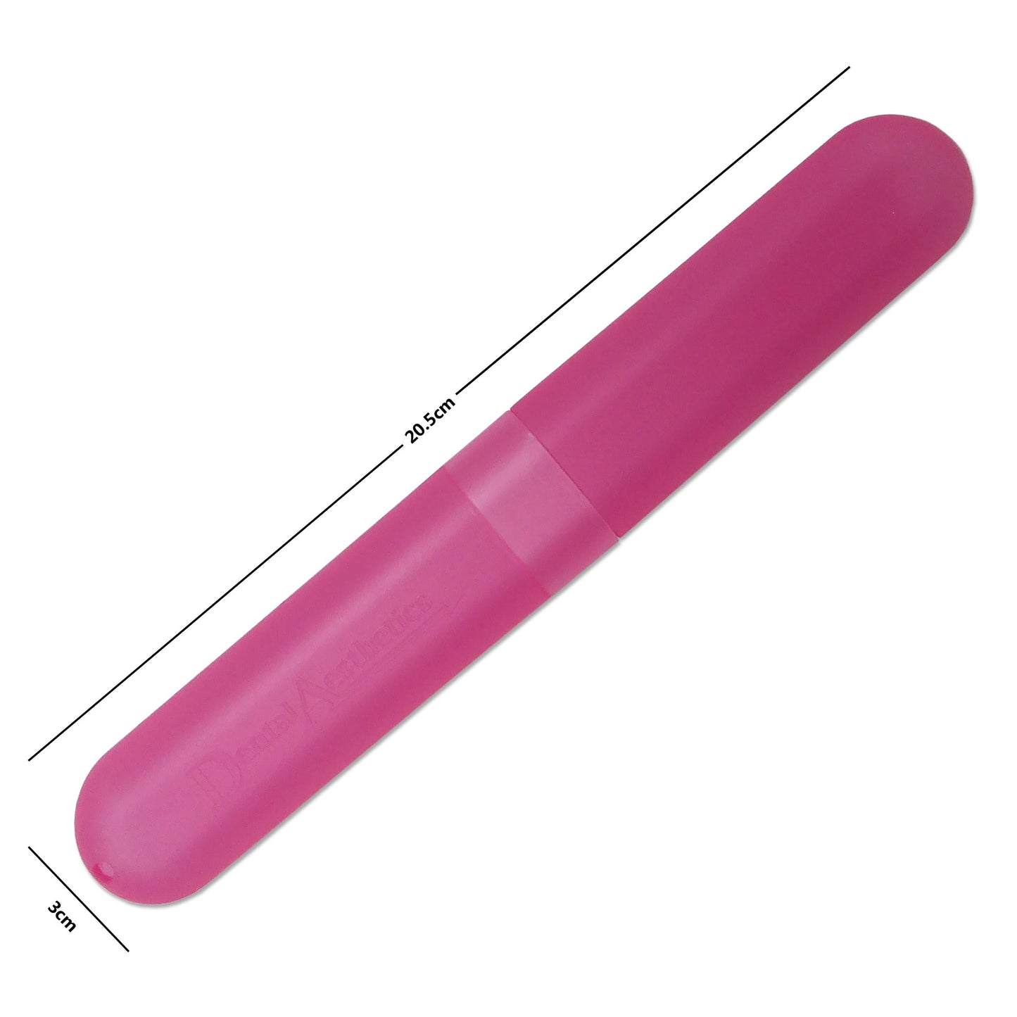 Dental Aesthetics Toothbrush Case Travel Cover ~ Plastic Holder, Store Clean Brushes on Holidays (Pink)