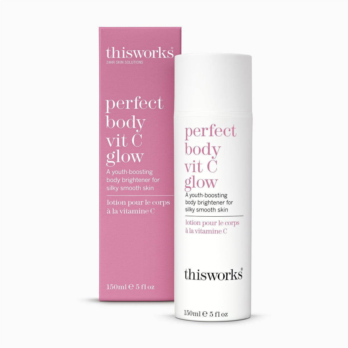 This Works Perfect Body Vit C Glow, 150ml - Antioxidant Enriched Body Lotion with Vitamin C and Hyaluronic Acid - Smoothing and Brightening Serum for