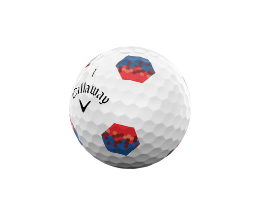 Callaway Golf Chrome Tour X Premium Golf Ball 2024, Blue/Red