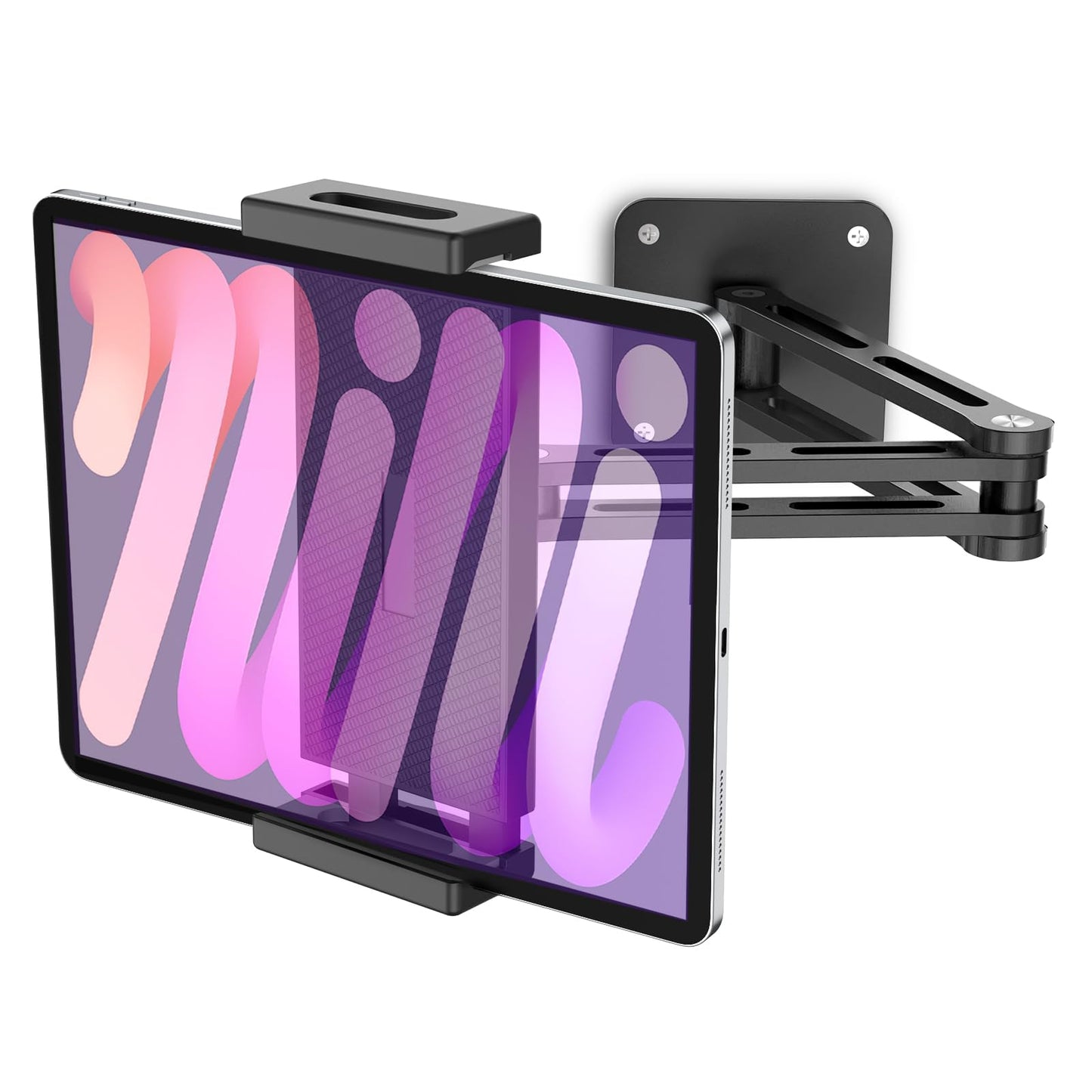 urmust Tablet Wall Mount Holder, 360? Rotation Adjustable iPad Wall Holder, with Aluminum Extendable Arm Adjustable for iPad Mini/Air/Pro/Galaxy