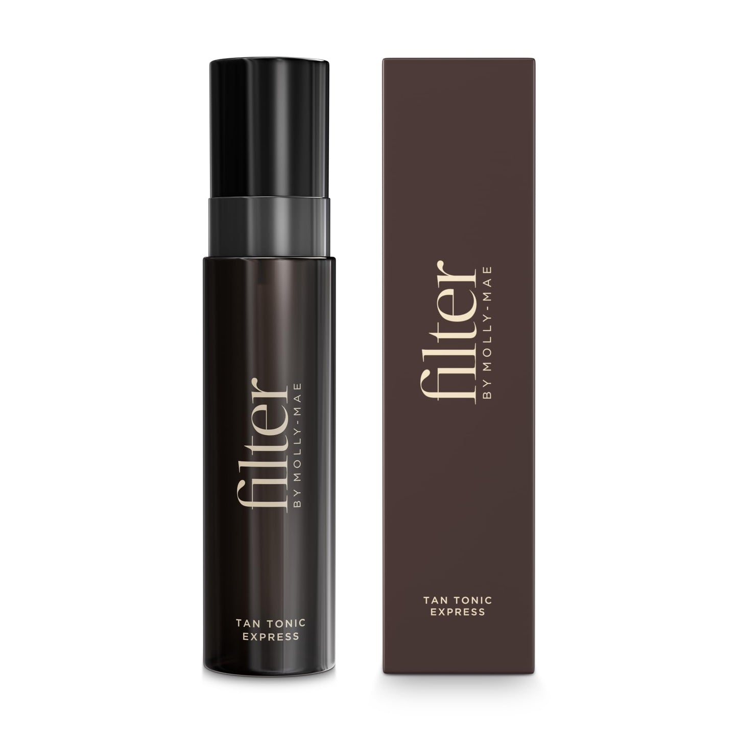 Filter By Molly Mae Tan Tonic Express - 100ml. Self Tan Solution for Face & Body | Golden Streak Free Glow | Dries in Under 60 Seconds | 100ml