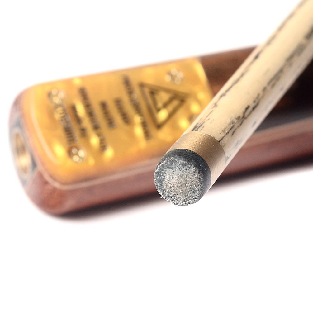 CUESOUL 57" Handcraft 3/4 Jointed Snooker Cue With Extension/Joint Protector Packed in Leatherette Cue Bag (D303)