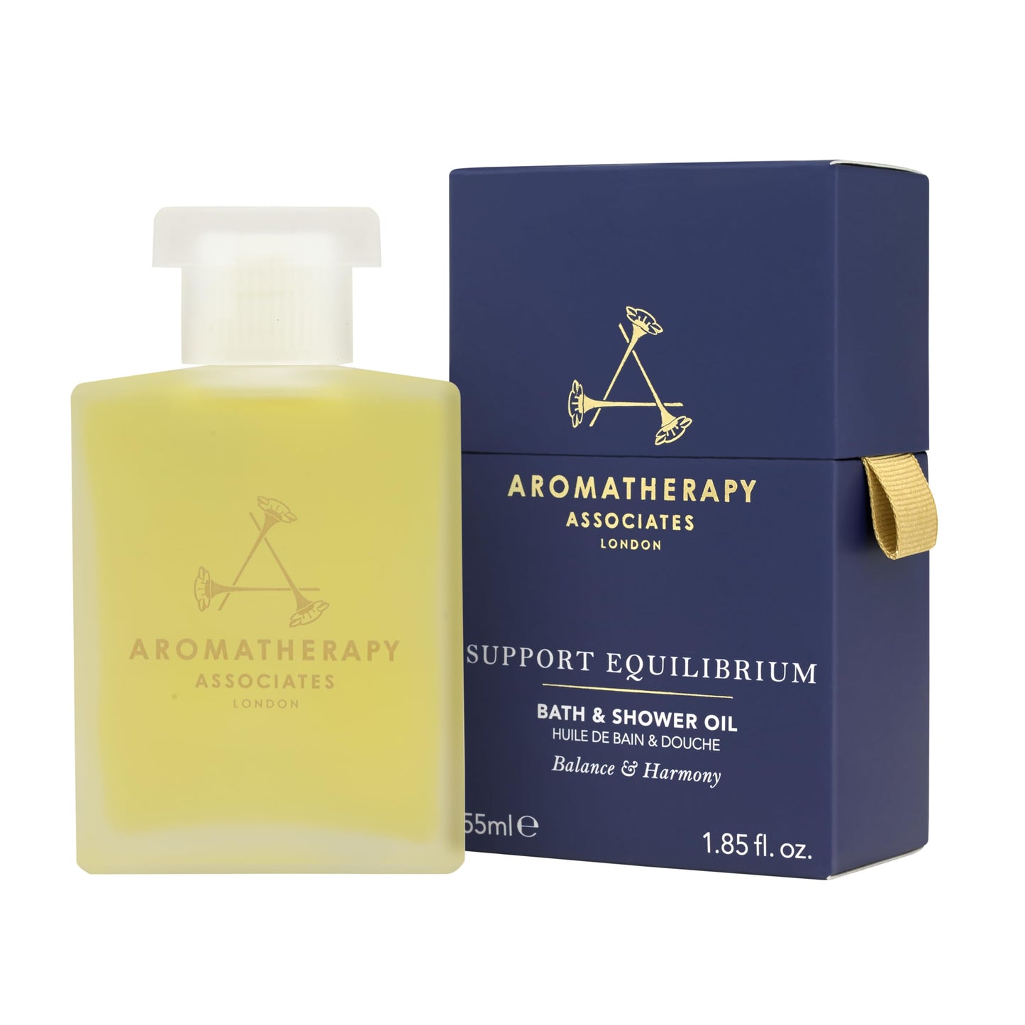Aromatherapy Associates Bath and Shower Oil, Luxury Spa, Natural Bath, Bath Oil, Vegan, Cruelty Free, Environment Friendly (Support Equilibrium Bath