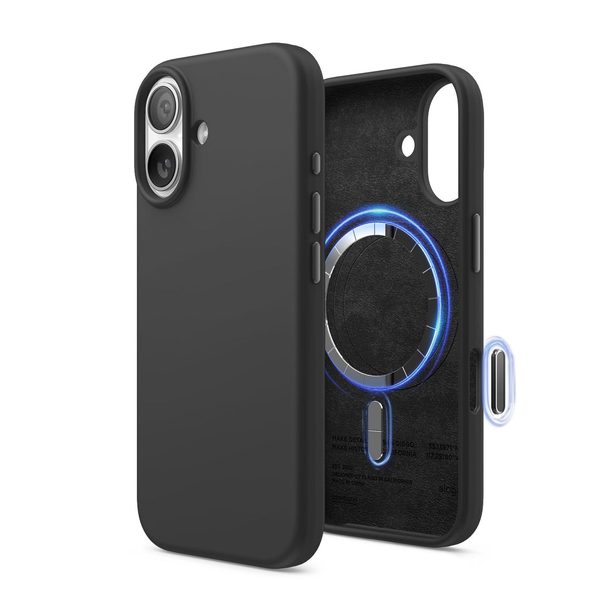 elago Magnetic Silicone Case Compatible with iPhone 17 Case 6.3? - Compatible with MagSafe, Premium Liquid Silicone Material, Protective Cover,