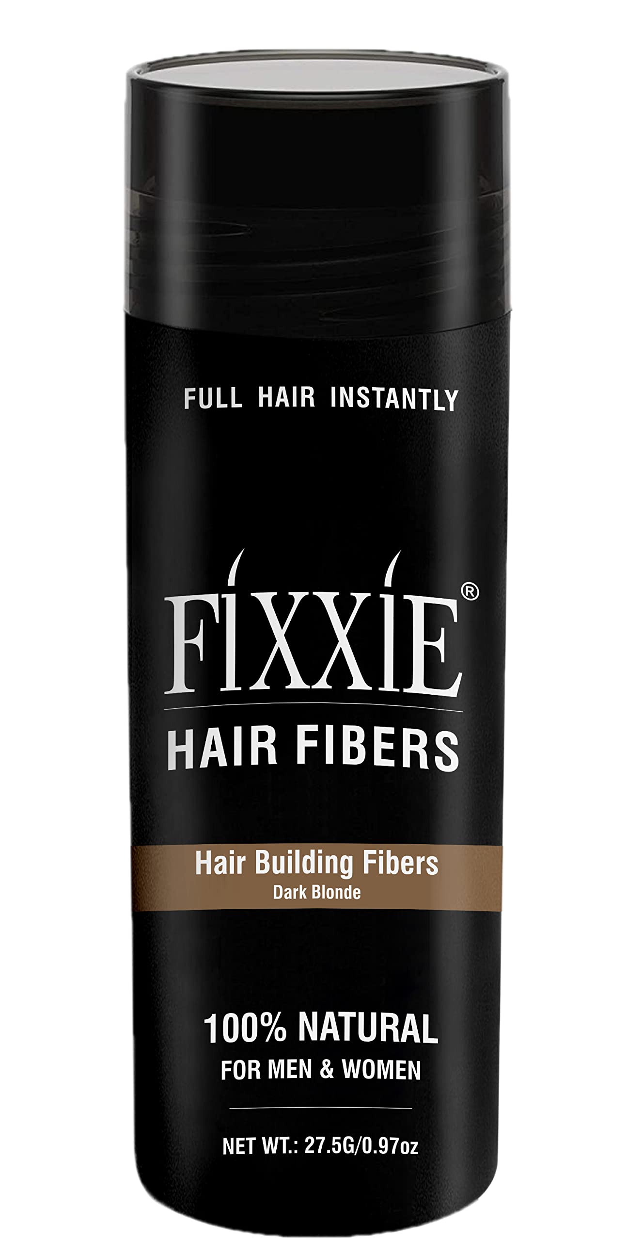 FIXXIE Hair Fibres DARK BLONDE for Thinning Hair 27.5g Bottle, Hair Fibre Concealer for Hair Loss for Men and Women, Naturally Thicker Looking Hair