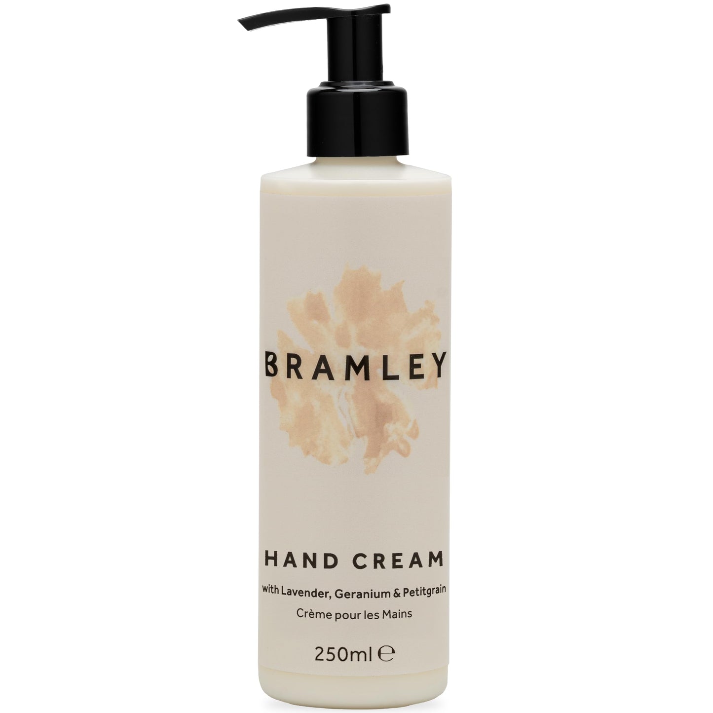 Bramley Hand Cream (250ml), Lavender Hand Moisturiser with Pump, Geranium & Petitgrain Essential Oil, Vegan Lotion For Hydrating & Nourishing Hands