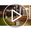 Spacelumen 98FT Outdoor String Lights Mains Powered, 32 Pcs 2W S14 LED E27 Screw Bulb, 2700K Warm White S14 Garden String Festoon Lights for Patio Party Wedding Yard Gazebo