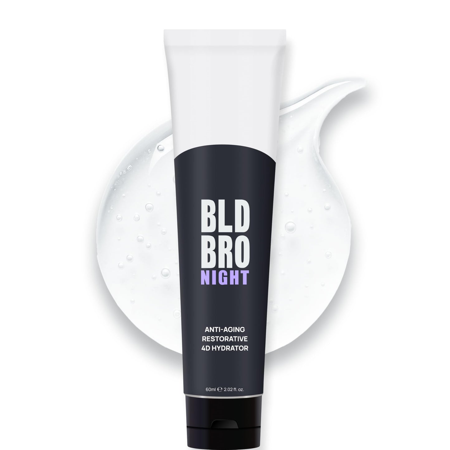BLD BRO Night - Bald Head Moisturiser for Overnight Repair - Anti-Ageing Gel with 4D Hyaluronic Acid & Peptides, Deep Hydration, Vegan & Cruelty-Free