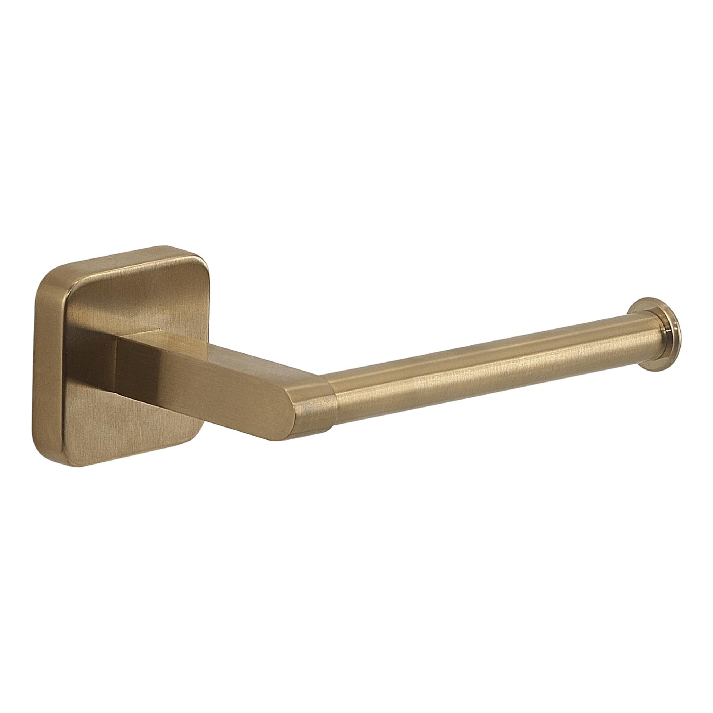 Gedy Tonga Toilet Paper Holder, Matte Gold, Stainless Steel, Adhesive, No Drill, 14.3 x 6.9 x 4.7 cm