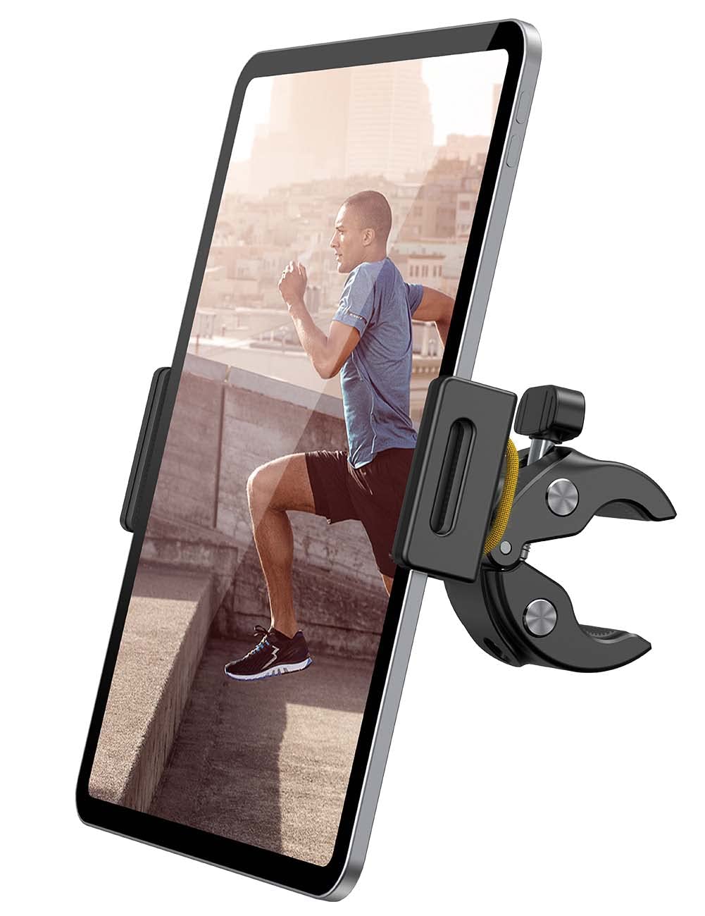 Lamicall Exercise Bike Tablet Holder, Treadmill Exercise Gym Tablet Mount - Adjustable Indoor Handlebar Bracket for iPad Pro 9.7/10.5/11/12.9, Air