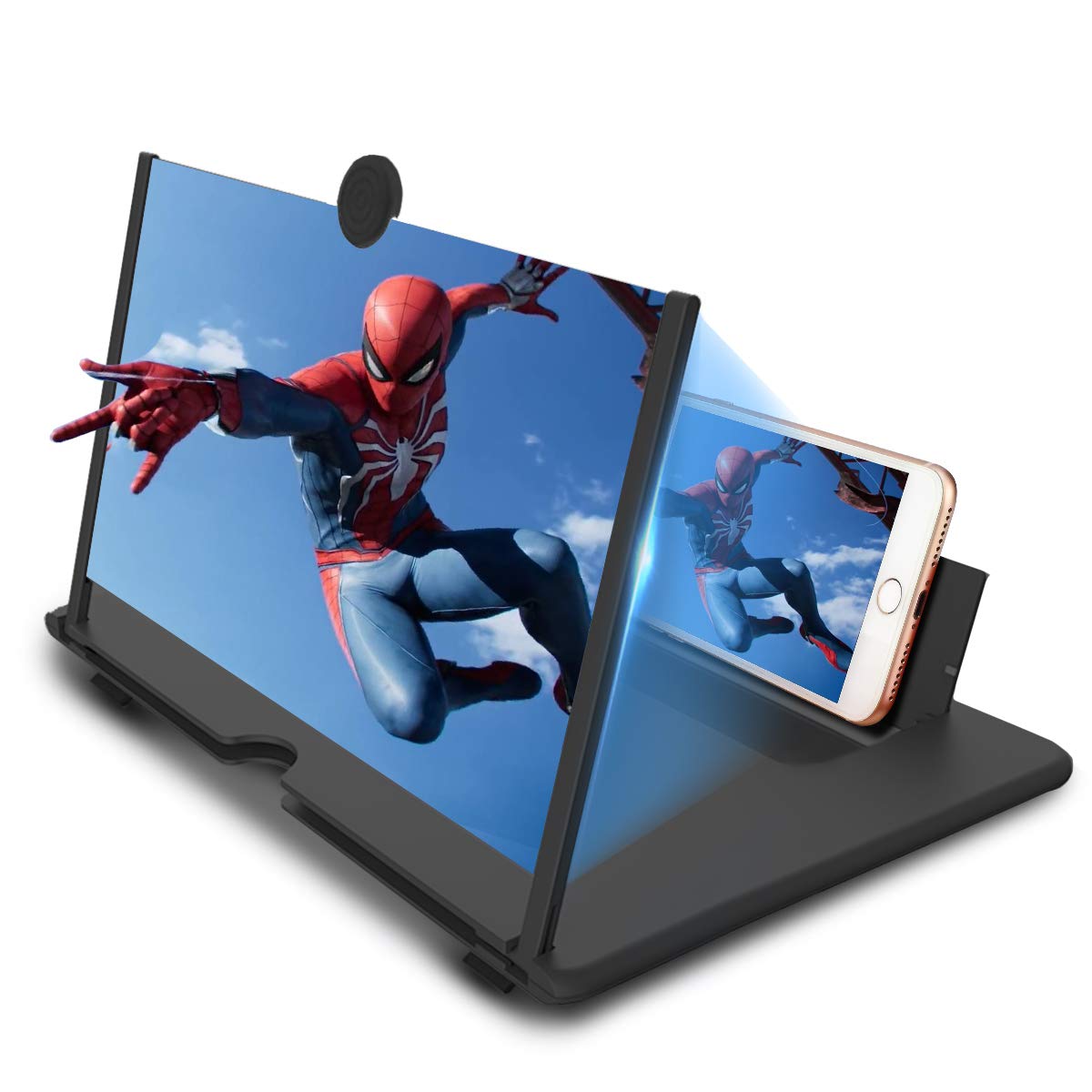 Newseego 12" Thin Foldable Phone Screen Magnifier,HD Phone Amplifier with Folding Stand Holder Portable Movie Video Game Enlarger 3d Movies Phone
