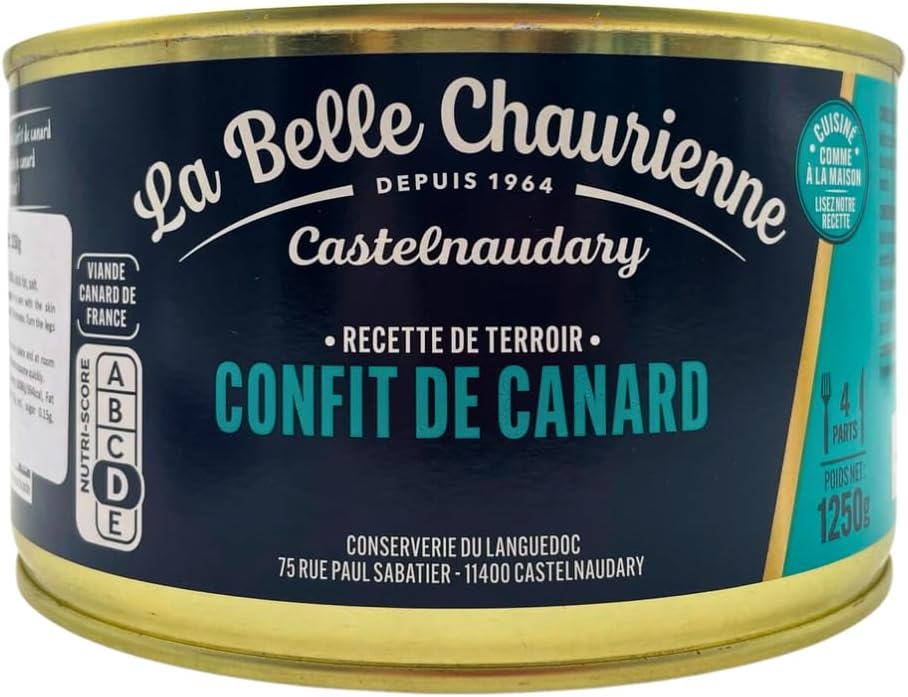 French duck confit La Belle Chaurienne-confit de canard - 1250 gr - 4 or 5 legs, best before 2029