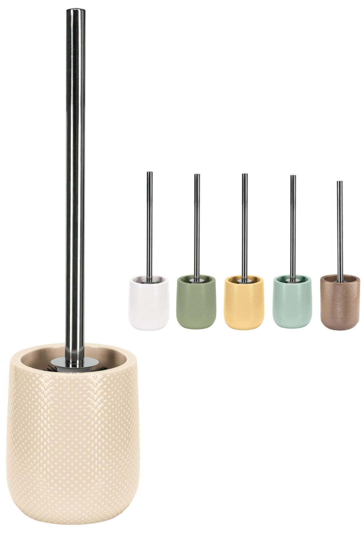 KW Luxury Ceramic/Porcelain/Stoneware Toilet Brush and Holder (Biege)