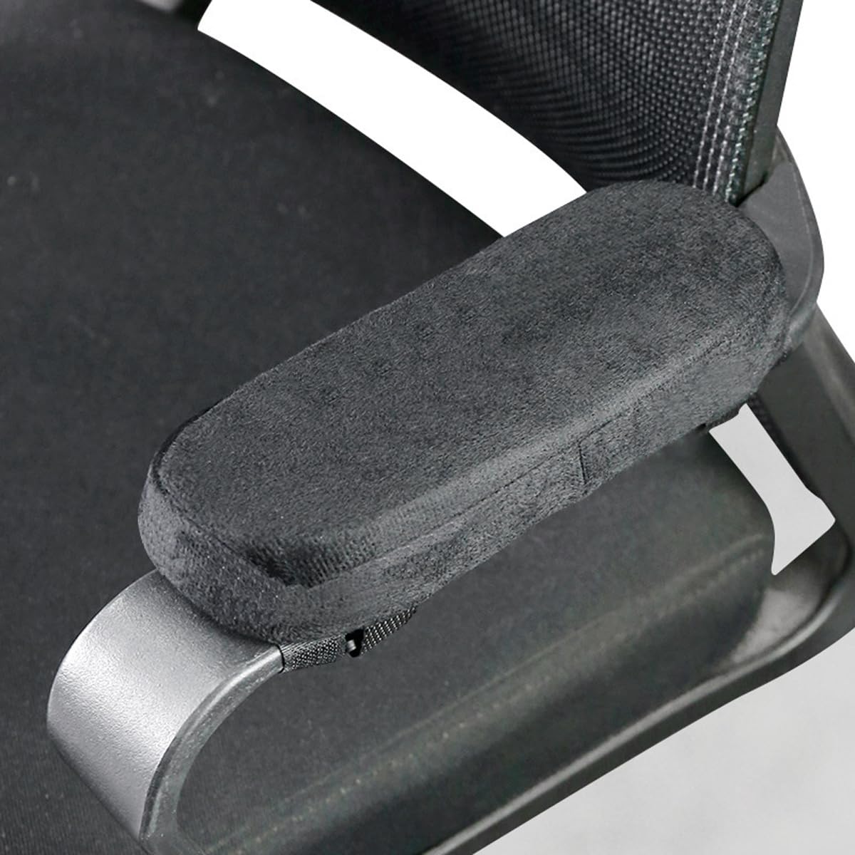 zalati 2 Pcs Chair Armrest Armrest Pads Ergonomic Foam Armrests Pads Non Slip Support Covers Wheelchairs Office Chairs Black