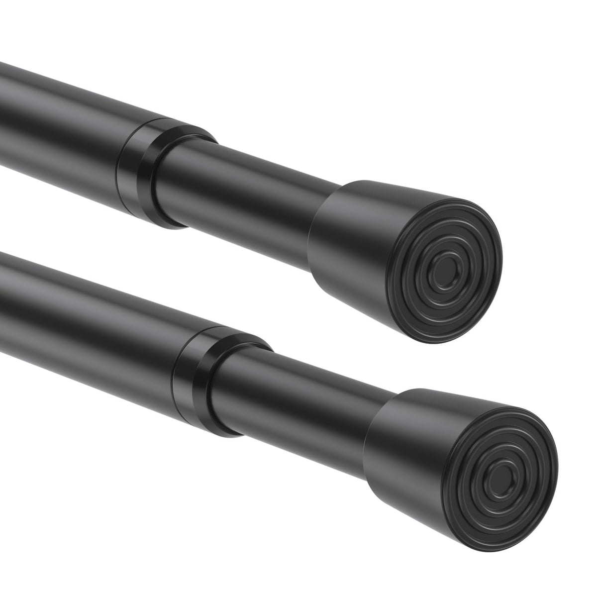Shower Curtain Rail Extendable Curtain Poles 68-100cm Tension Rods for Curtains Black 2pc Curtain Rods Extendable Shower Curtain Rod Telescopic