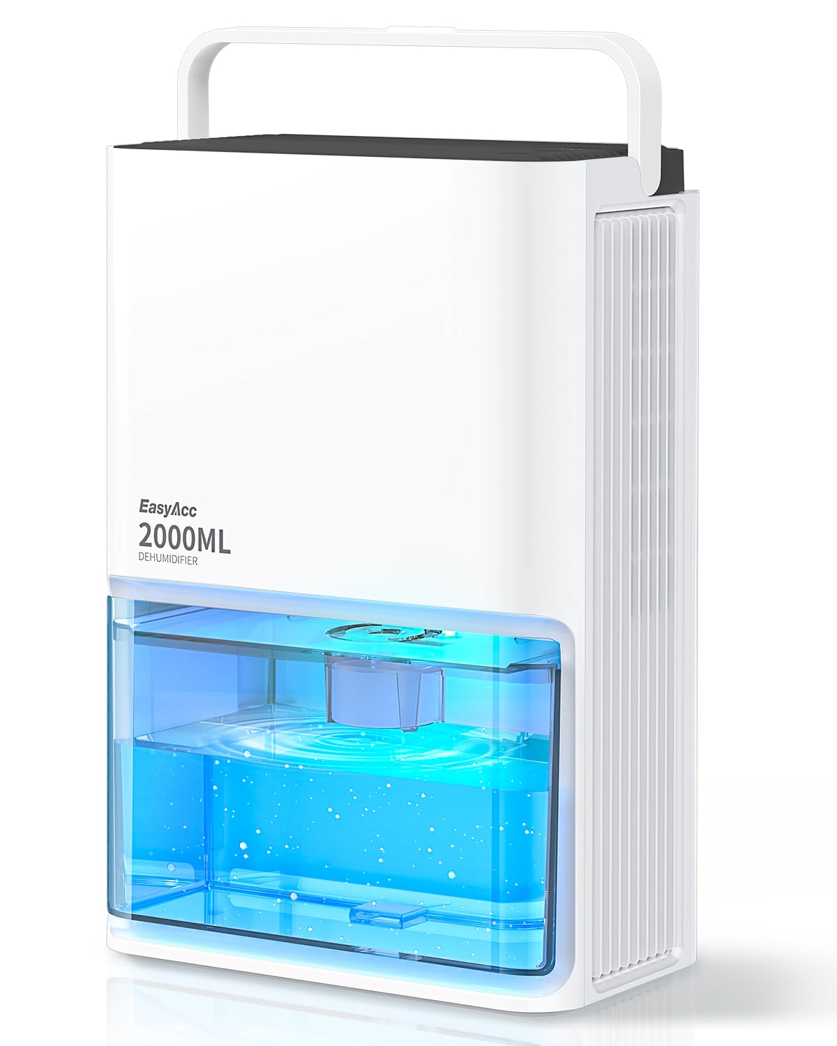 EasyAcc? Dehumidifiers for Home, 2000ml Dehumidifier Pro - 500-650ml/Day-3 Modes Speeds/Ultra Quiet/Auto Defrost 7 Colour LED Light Auto Shut Off -