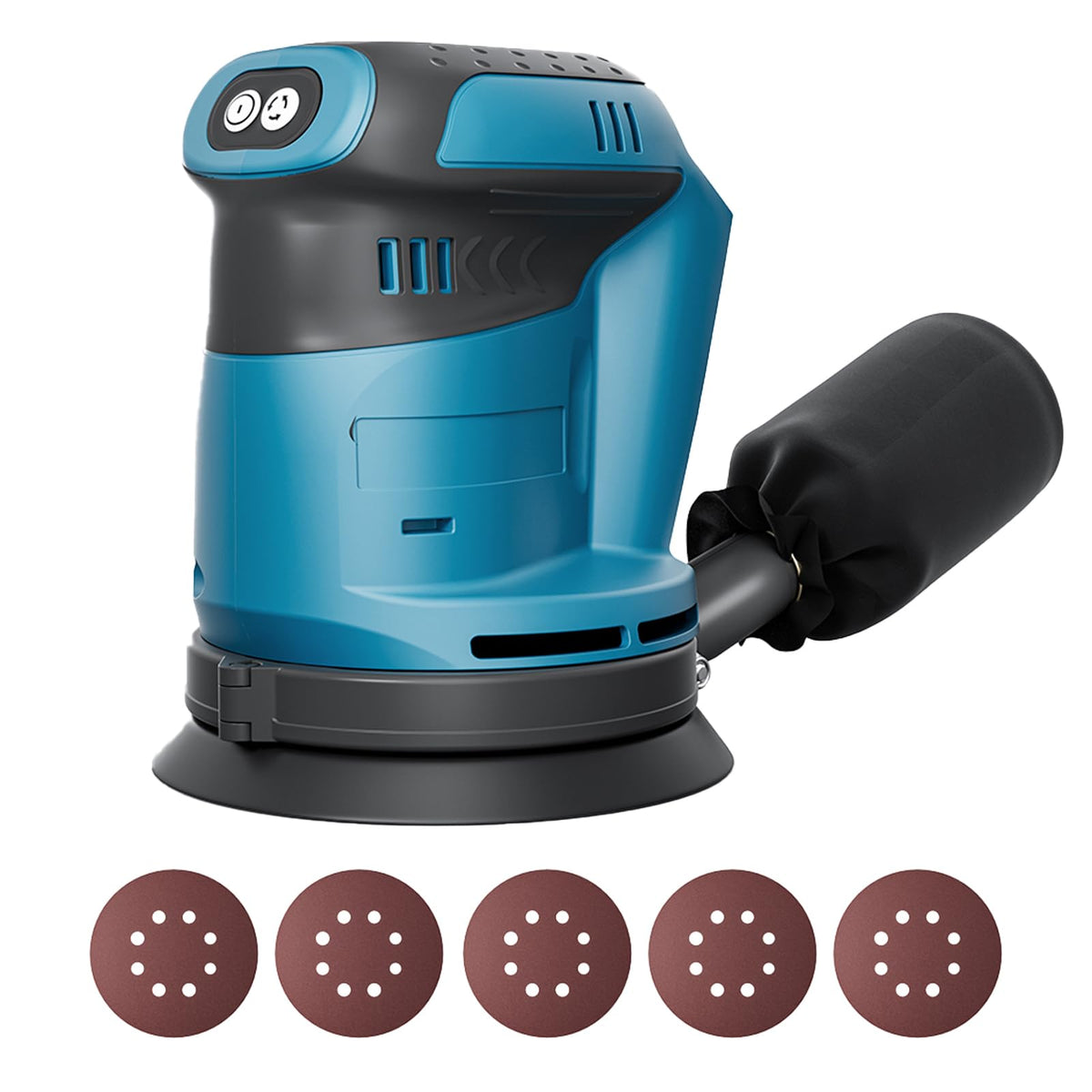 Cordless Orbital Sander for makita 18V Battery (Tool only) Brushless Random Orbital with 12 Sandpapers 360?Rotating Sanding, for Sanding, Polishing