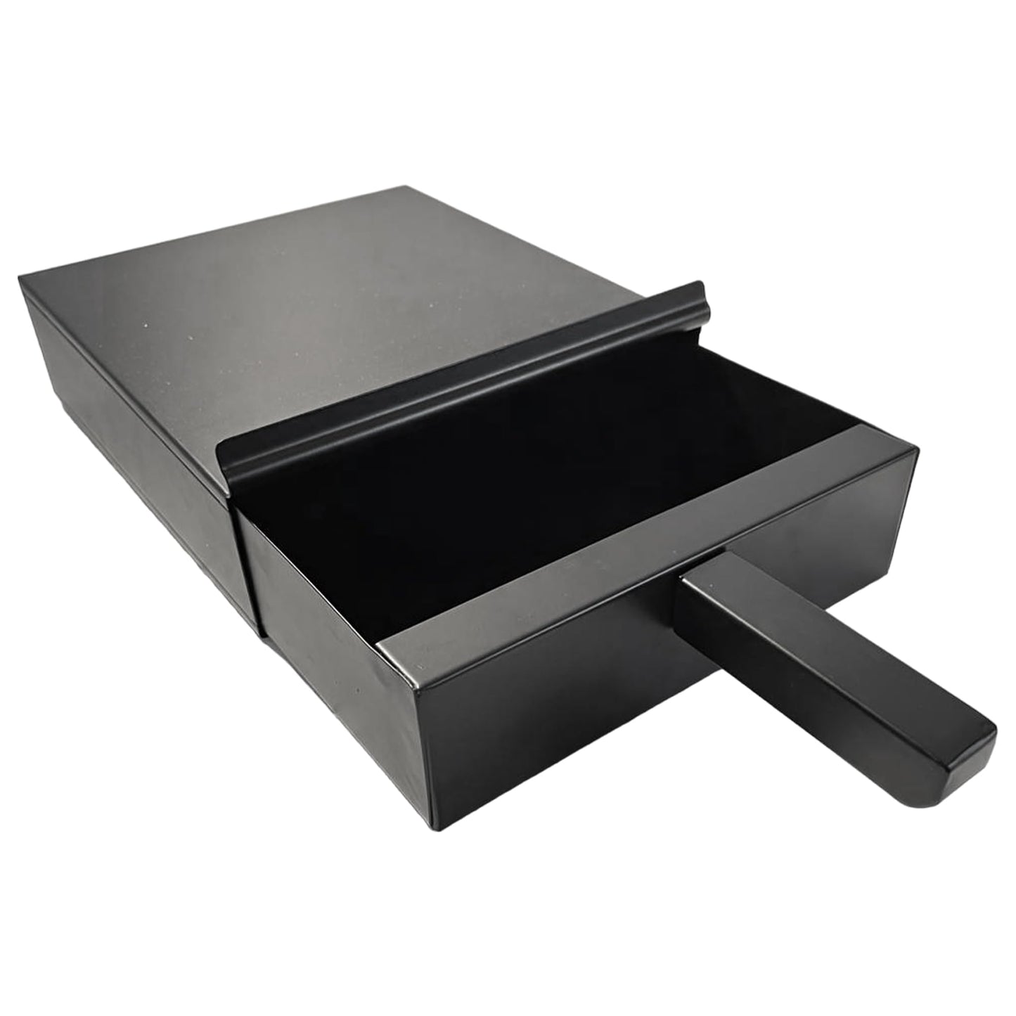 Black Powder Coated Fireside Metal Square ASH PAN Carrier Box and Shovel Set | Easy Cleaning of Ashes Ideal Fireplace Accessory for Indoor Log Burner