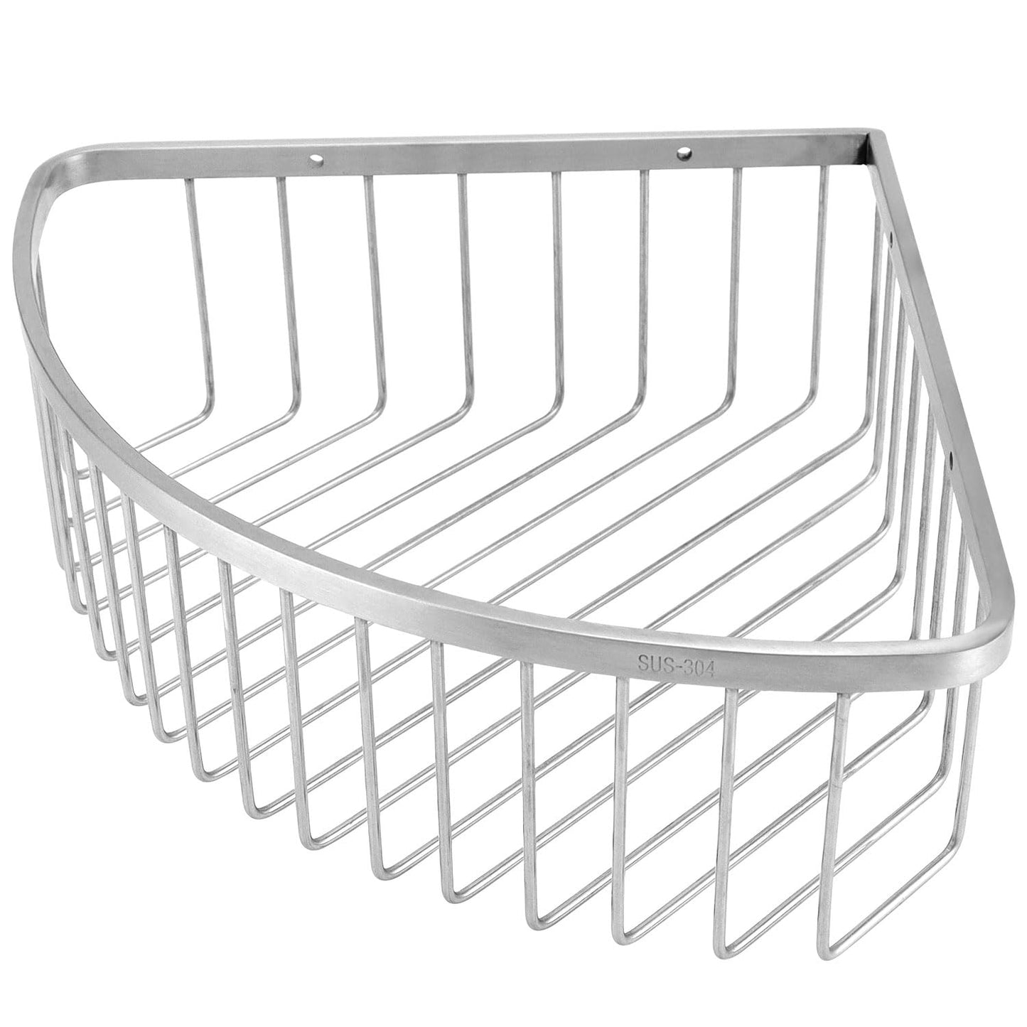 QWORK? Corner Shower Caddy, 304 Stainless Steel Shower Shelf, 22.5 x 22.5 x 8.5 cm Corner Shower Organiser