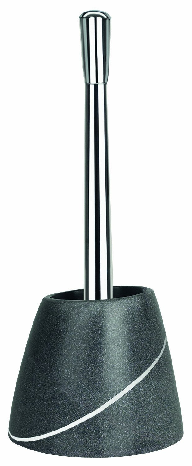 Spirella Etna Stone Toliet Brush Polyresin Black White Stone Effect Height 40 cm x Width 17 cm