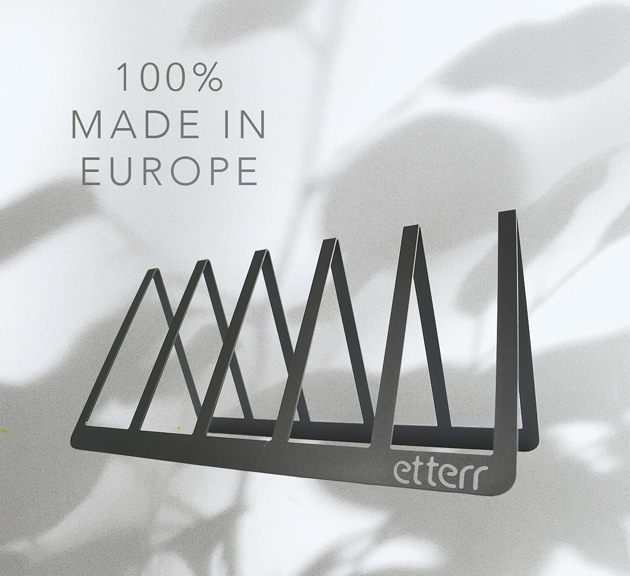 etterr Display Stand, Shelf and Storage for 50 Vinyl Discs (White x 2)