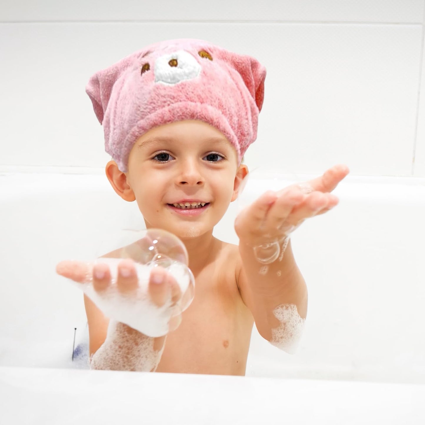 VIDSTW LIUYIDM Hair Towel Wrap Kids' Hair Drying Cap 3 Pieces 24 x 18 CM