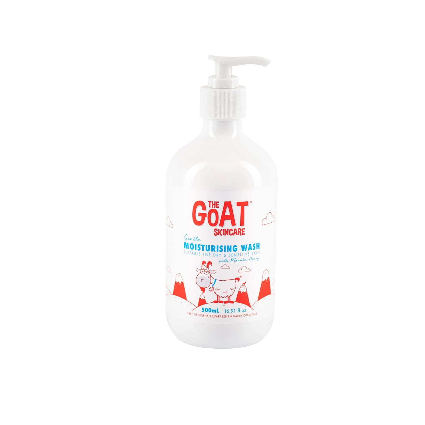 The Goat Skincare Pure Goat's Milk Body Wash with Manuka Honey, Suitable for the Whole Body to Cleanse and Moisturise Dry, Itchy and Sensitive Skin