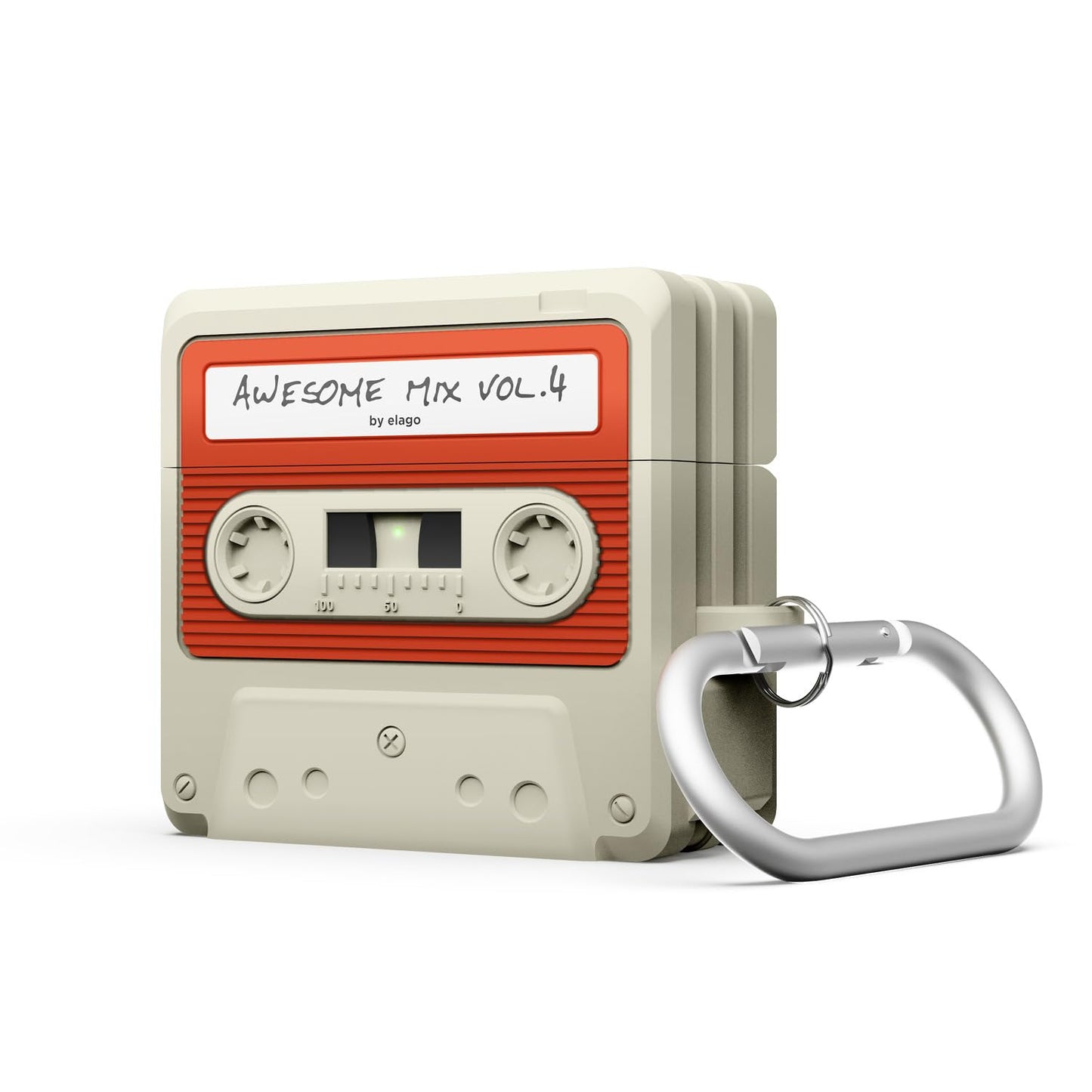elago Cassette Tape Case Compatible with AirPods 4th Generation Case - Compatible with AirPods 4 Case, Carabiner Included, Supports Wireless Charging,