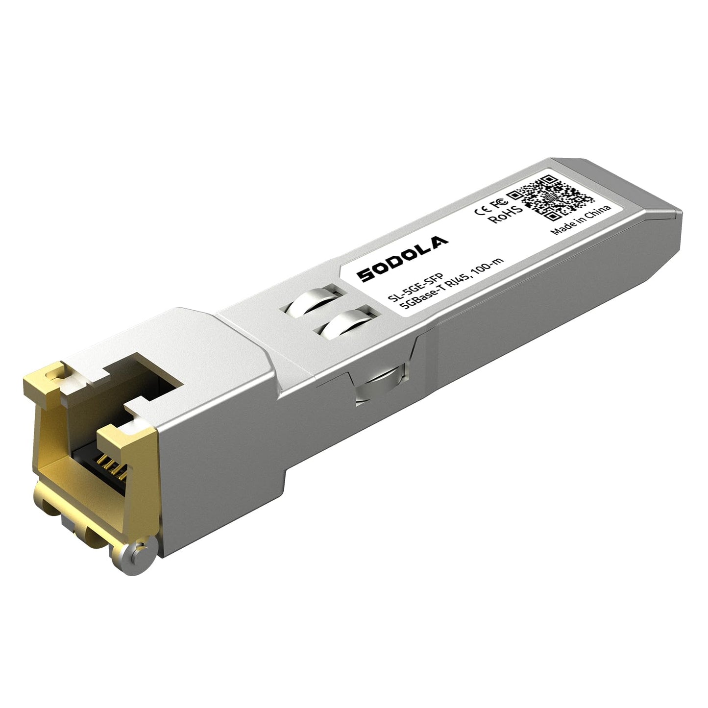Sodola 5GBase-T RJ45 SFP+ Module, 5G SFP to RJ45 SFP Copper Transceiver, Compatible with Ubiquiti UniFi, TP-Link, Mikrotik and Other Open Switches,