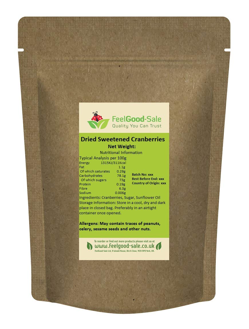 1kg Dried Cranberries/Great For Baking/Grown in USA or Canada