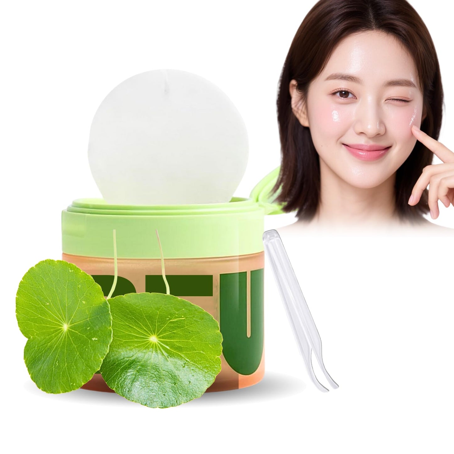 Centella Korean Toner Pads, Centella Face Exfoliator Pads for Dark Spots Remover, Wrinkles & Dull Skin, Soothing & Exfoliating Face Padswith Snail